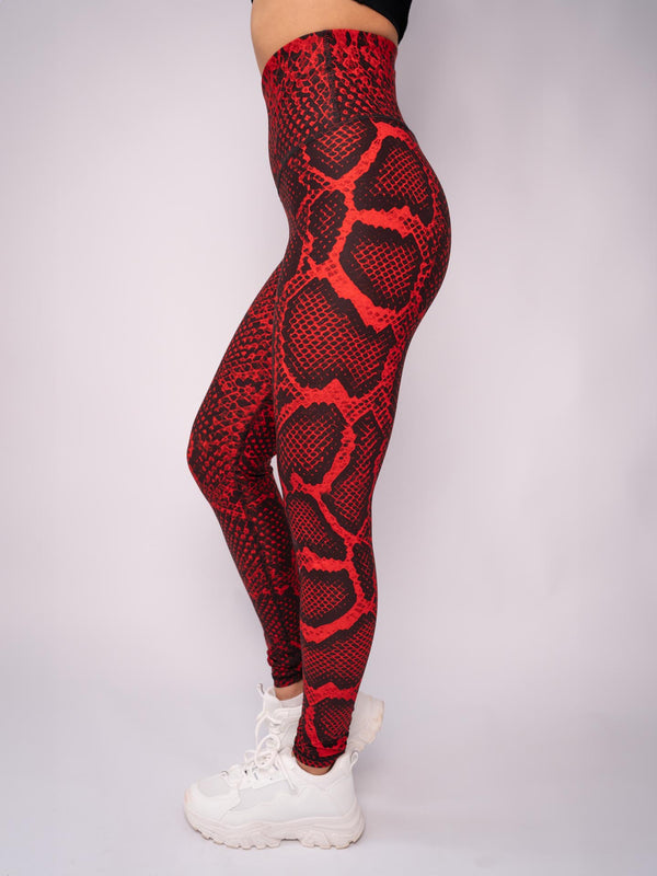 Anarchy Apparel Compression Leggings, Red Poison