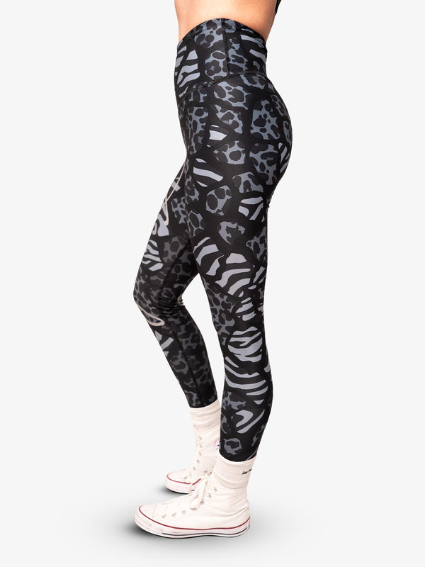 Anarchy Apparel Compression Leggings, Safari Patch Grey