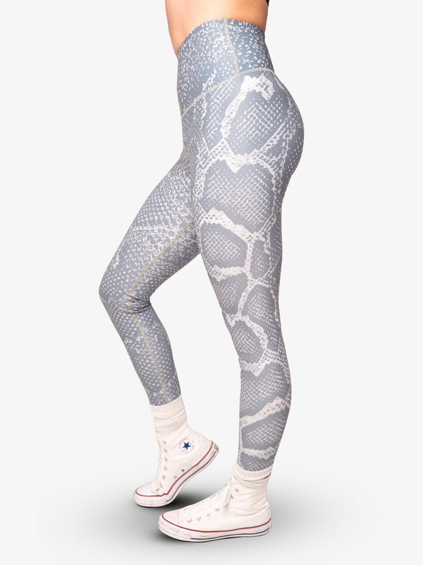 Anarchy Apparel Compression Leggings, Silver Poison